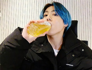 BTS loved kombucha Jungkook drinking
